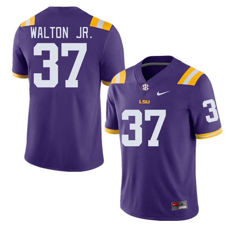 Men #37 Craig Walton Jr. LSU Tigers College Football Jerseys Stitched-Purple